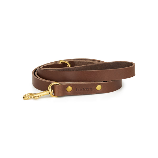 Leather leash Brown