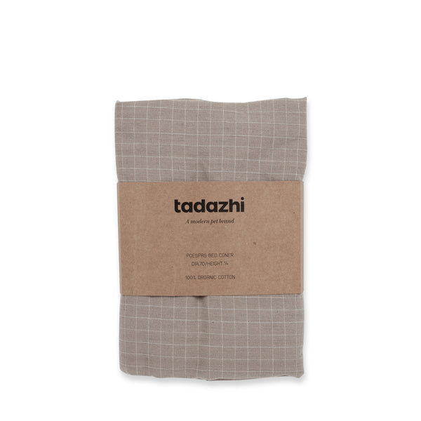 Housse de remplacement pour coussin Poespas checkered Dark sand