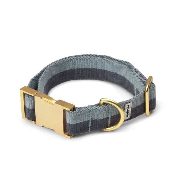 beautiful dog collar faded blue warm grey